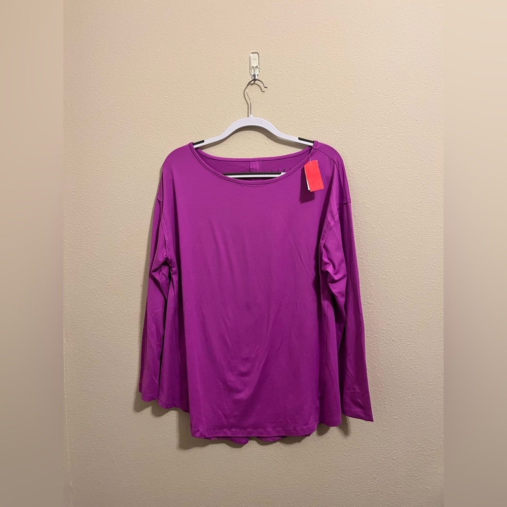 Livi Active Lane Bryant long sleeve scoop neck athletic shirt top size 14/16